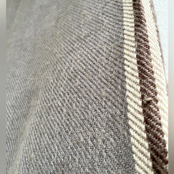 Taupe Fringed Blanket Scarf - Picture 11 of 15